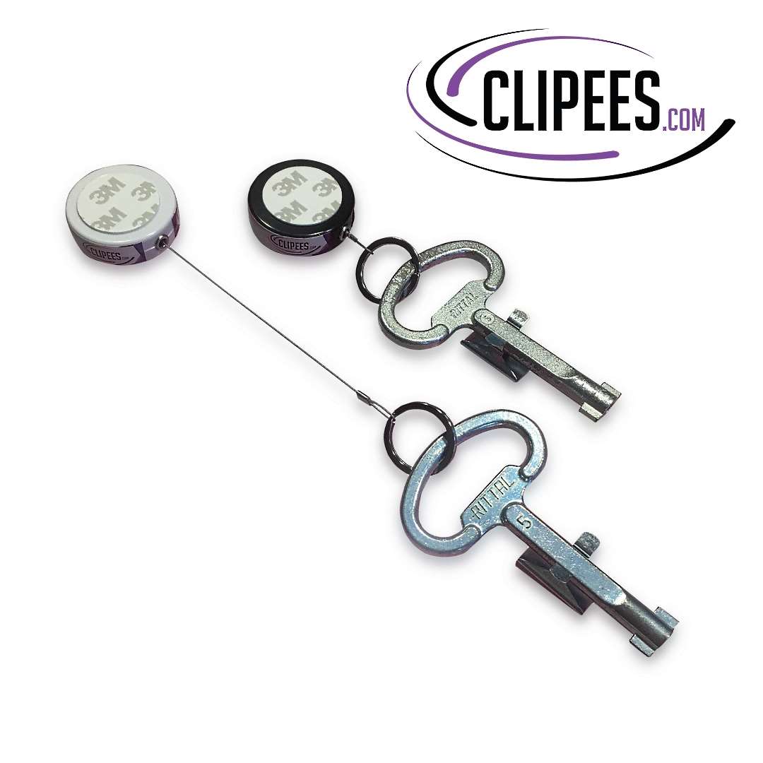 Clipees YoKey Retractable Key Holder With Double Sided Tape 