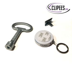 Rittal key 7 mm triangular Clipees kit white